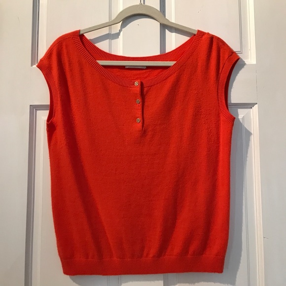 Tory Burch short sleeve cashmere sweater - Picture 1 of 5